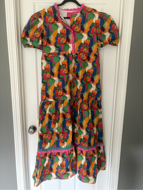 Marie by Victoria Dunn Dresses & Skirts - Marie by Victoria Dunn  Maxi Button Down Print Puff Sleeve Dress NWT Size 2XL